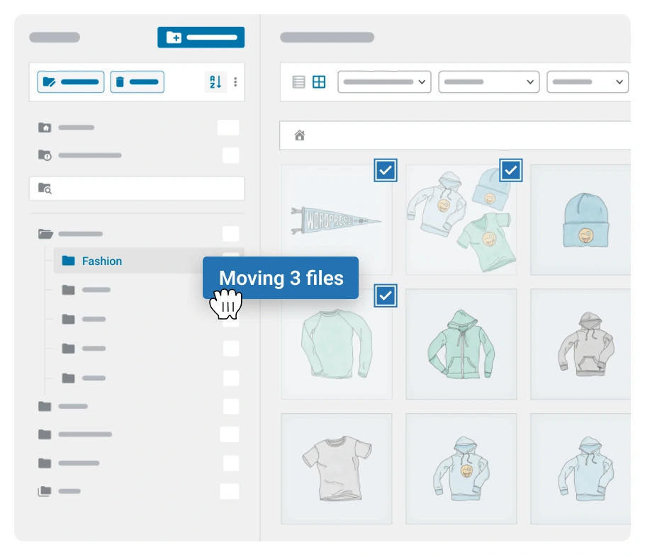 امکان دراگ و دراپ فایلها برای انتقال به پوشه