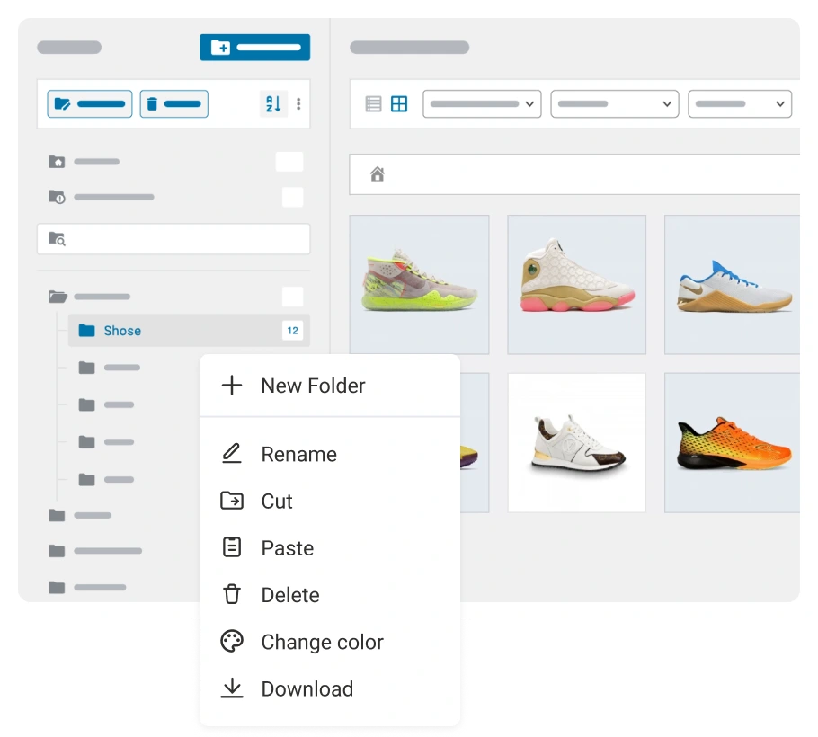 منوی کلیک راست افزونه Filebird pro