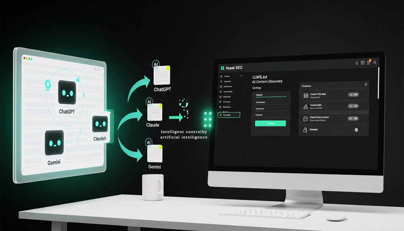 نمایش گرافیکی فایل LLMS در یواست سئو پرمیوم 25.6 که کنترل محتوای هوش مصنوعی را نشان می‌دهد