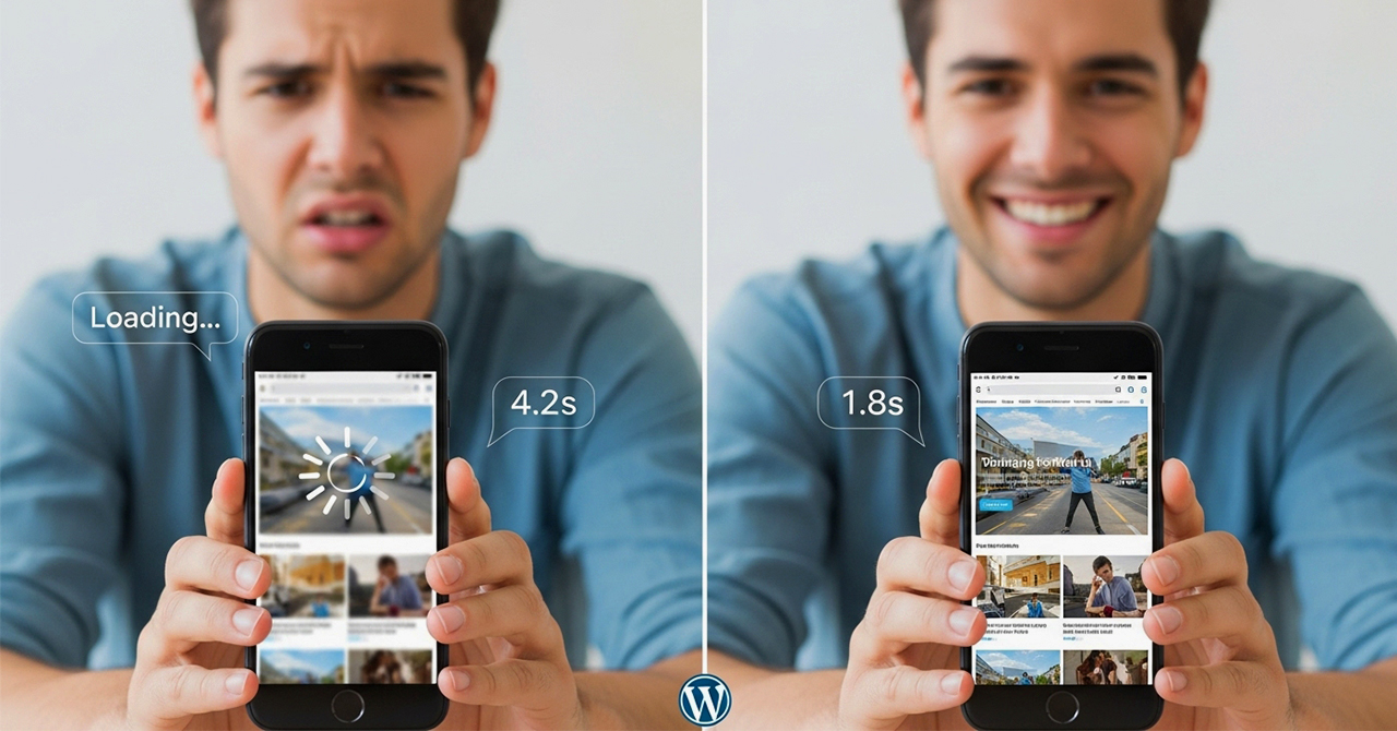 کاهش تاخیر لود سایت از 4.2 به 1.8 با تبدیل تصاویر و رضایت و لبخند کاربر