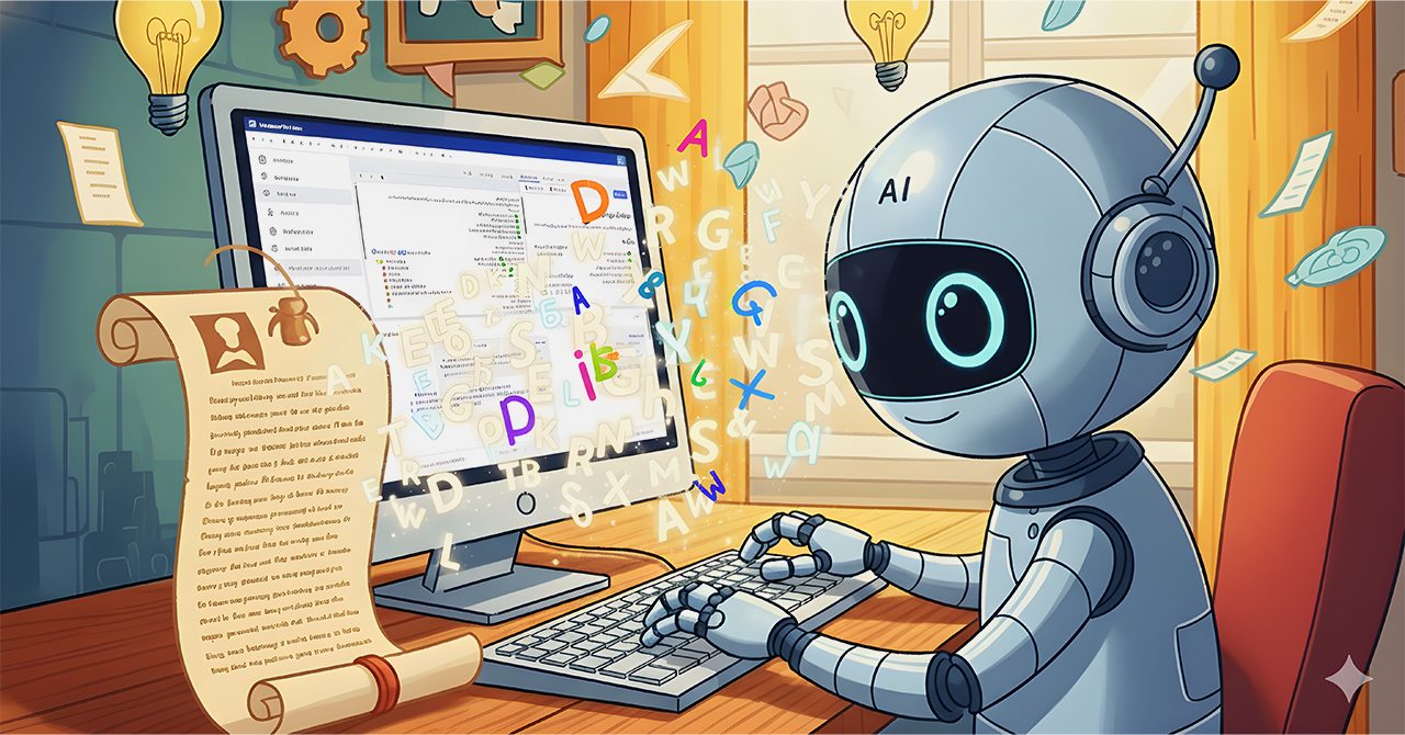 تصویر ربات کدنویسی درحال ویرایش محتوا توسط ویرایشگر آنلاین و رایگان مارک‌ داون پرو که محیط کاربری آن شامل پنل کدنویسی و پنل پیش‌نمایش زنده به زبان فارسی را نشان می‌دهد.